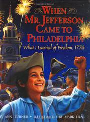 Cover art for WHEN MR. JEFFERSON CAME TO PHILADELPHIA