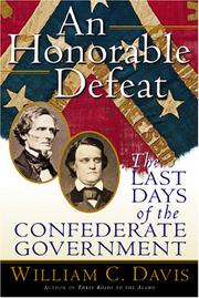 Cover art for AN HONORABLE DEFEAT