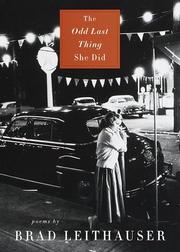 Cover art for THE ODD LAST THING SHE DID