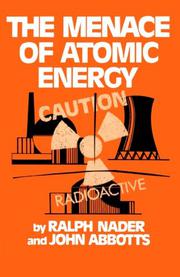 Book Cover for THE MENACE OF ATOMIC ENERGY