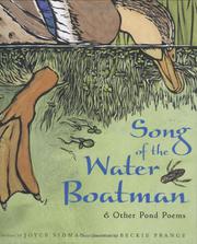 Cover art for SONG OF THE WATER BOATMAN