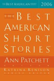 Cover art for THE BEST AMERICAN SHORT STORIES 2006