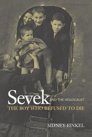 Cover art for SEVEK AND THE HOLOCAUST