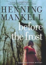 Book Cover for BEFORE THE FROST