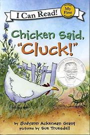 Book Cover for CHICKEN SAID, “CLUCK!”