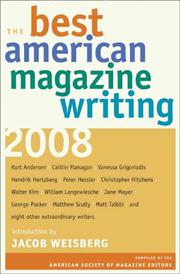 Cover art for THE BEST AMERICAN MAGAZINE WRITING 2008