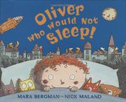 Cover art for OLIVER WHO WOULD NOT SLEEP!