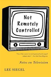 Cover art for NOT REMOTELY CONTROLLED