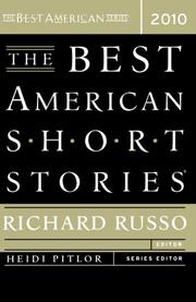 Cover art for THE BEST AMERICAN SHORT STORIES 2010