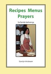Cover art for RECIPES MENUS PRAYERS