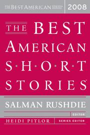 Cover art for THE BEST AMERICAN SHORT STORIES 2008