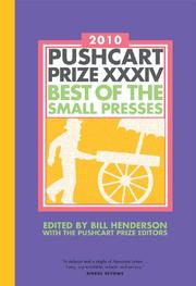 Cover art for PUSHCART PRIZE XXXIV