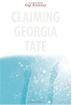 Cover art for CLAIMING GEORGIA TATE