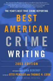 Cover art for THE BEST AMERICAN CRIME WRITING 2003