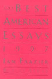 Cover art for THE BEST AMERICAN ESSAYS 1997