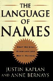 Book Cover for THE LANGUAGE OF NAMES